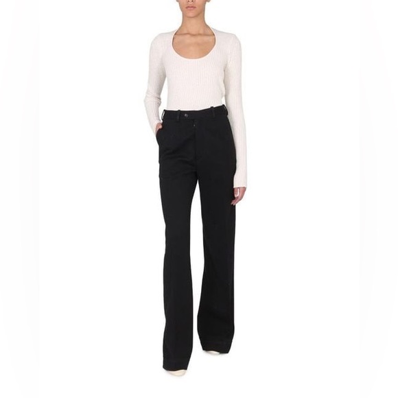 Proenza Schouler White Label Ribbed-Knit Sweater Cream Size L - Picture 3 of 11